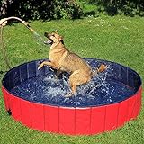 lionto Piscina per cani pieghevole in PVC piscinetta per cani bagno per cani (L) Ø 160 cm